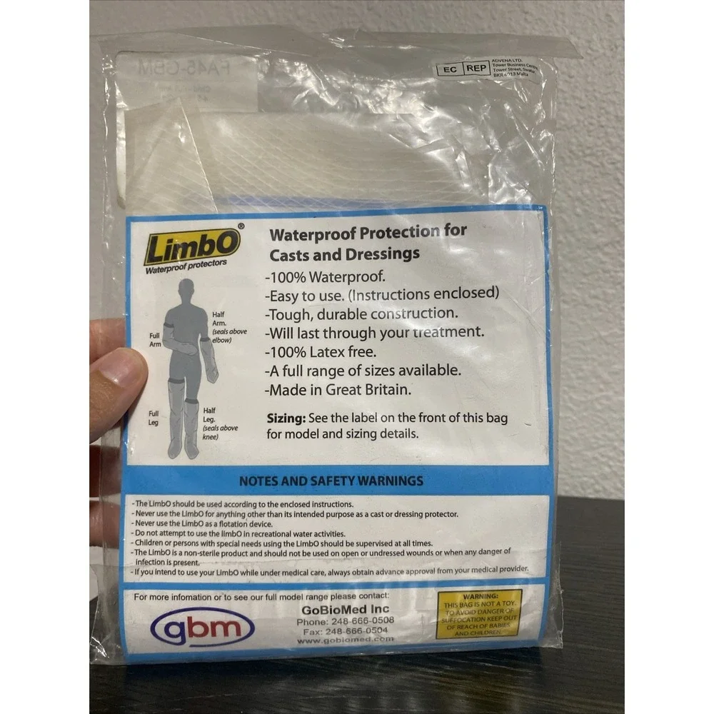 Limbo Half‎ Leg Waterproof Cast Child (4-5yr) Protector Reusable Shower Cover
